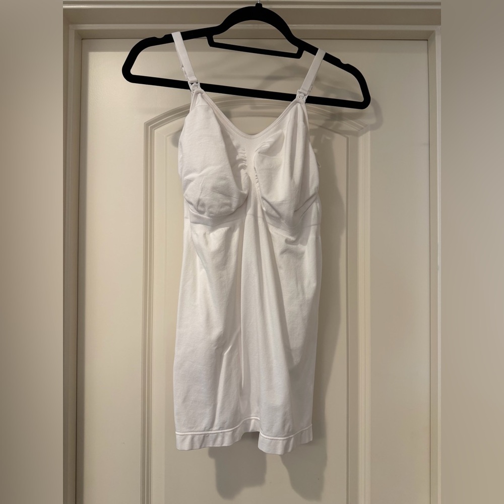 White Nursing Tank Top